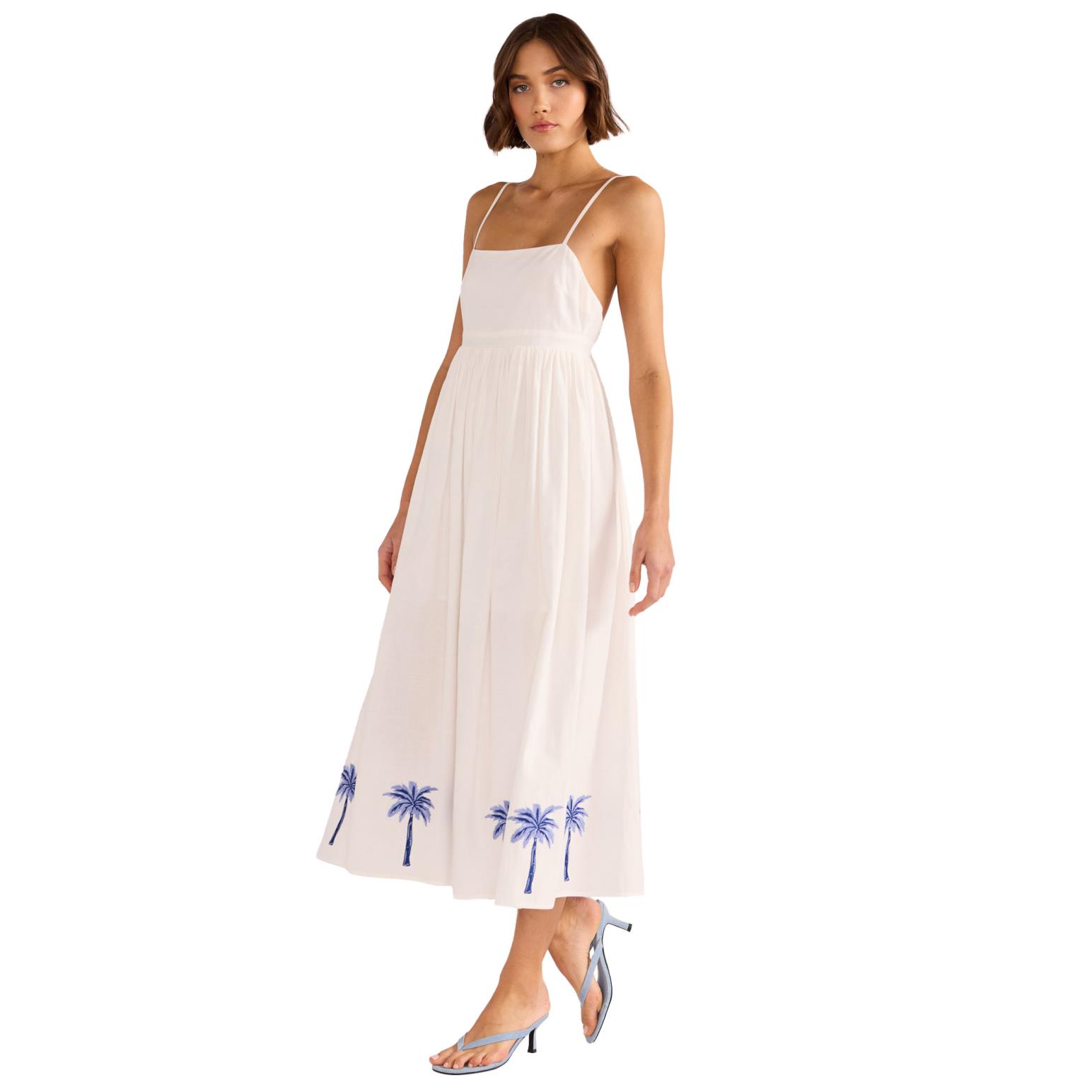 MINKPINK Isadora Embroidered Midi Dress